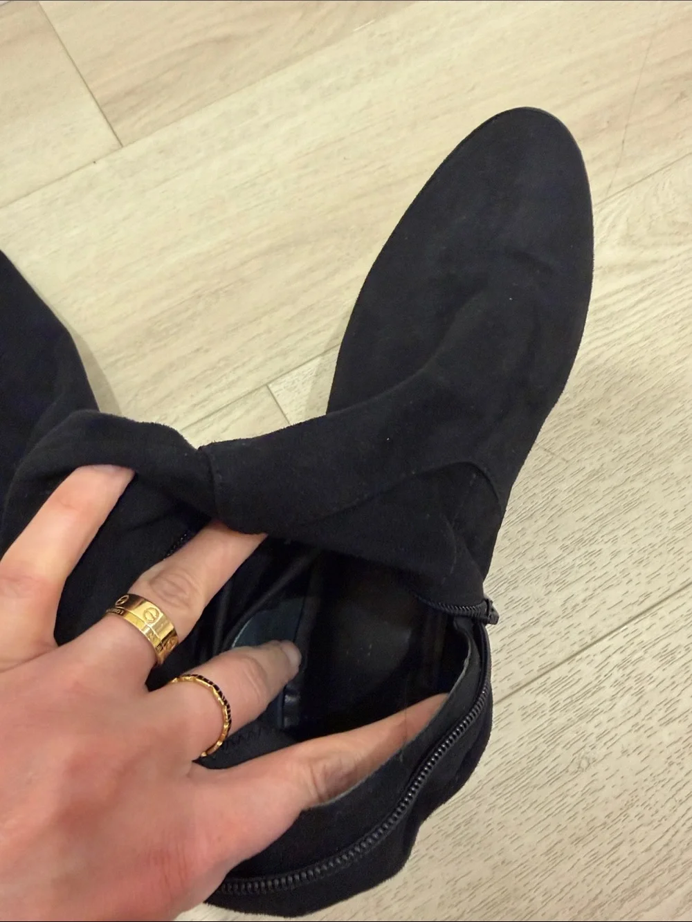 Ivanka Trump Black Over-The-Knee Flat Boot